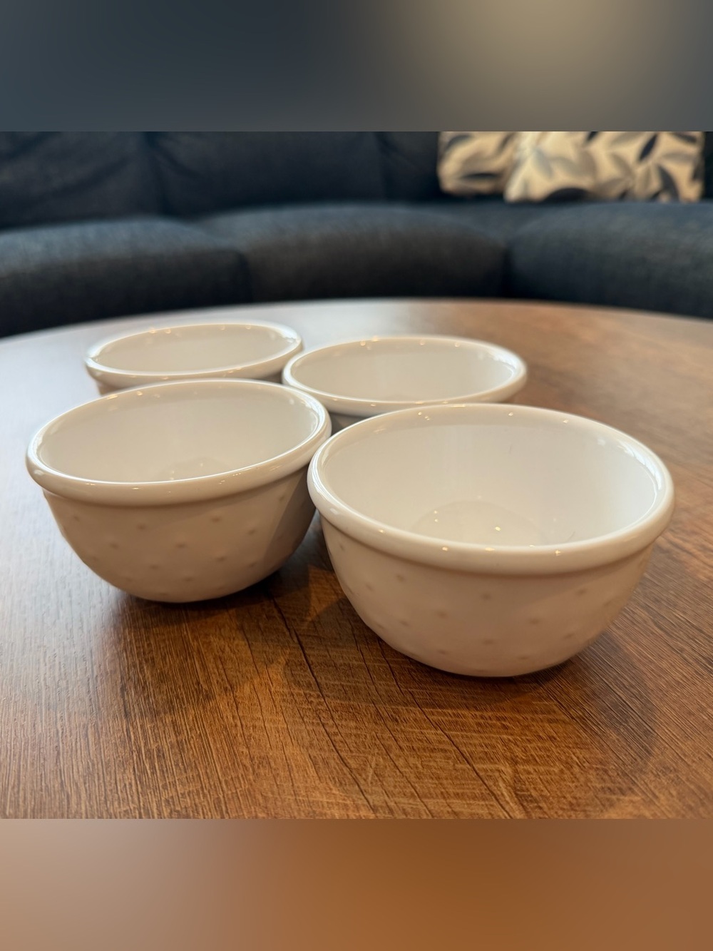 White Ceramic Ramekin Set - Classic Small Prep Bowls Set of 4 - Made in Portugal